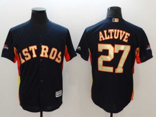 Men's MLB Houston Astros #27 Jose Altuve Navy 2022 World Series Champions Cool Base Nike Baseball Jersey