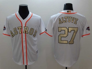 Men's MLB Houston Astros #27 Jose Altuve White 2022 World Series Champions Cool Base Nike Baseball Jersey