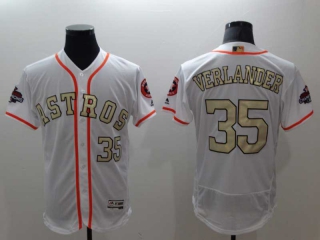 Men's MLB Houston Astros #35 Justin Verlander White 2022 World Series Champions Flex Base Nike Baseball Jersey