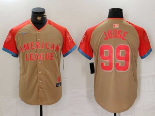 Men's American League #99 Aaron Judge Nike Cream 2024 MLB All-Star Game Limited Stitched Jersey