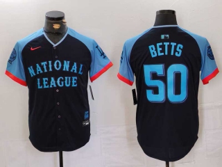 Men's National League #50 Mookie Betts Nike Navy 2024 MLB All-Star Game Limited Stitched Jersey