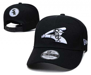 MLB Chicago White Sox New Era Curved Brim Back Patch 9FIFTY Snapback Hat Black 2068