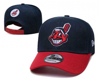 MLB Cleveland Guardians New Era Curved Brim Back Patch 9FIFTY Snapback Hat Navy Red 2033