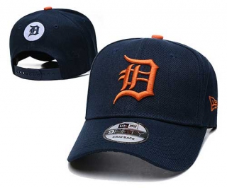 MLB Detroit Tigers New Era Curved Brim Back Patch 9FIFTY Snapback Hat Navy 2029