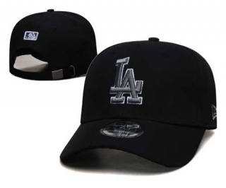 MLB Los Angeles Dodgers New Era Curved Brim 9FORTY Adjustable Hat Black Graphite 2304