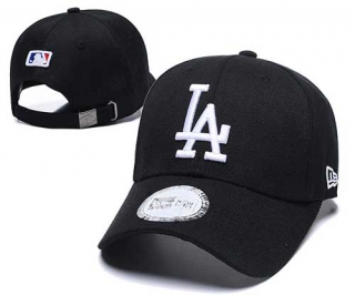 MLB Los Angeles Dodgers New Era Curved Brim 9FORTY Adjustable Hat Black White 2308