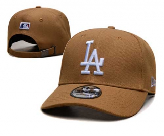 MLB Los Angeles Dodgers New Era Curved Brim 9FORTY Adjustable Hat Brown 2309