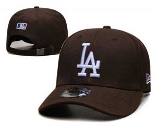 MLB Los Angeles Dodgers New Era Curved Brim 9FORTY Adjustable Hat Dark Brown 2311