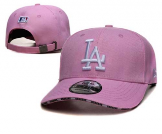 MLB Los Angeles Dodgers New Era Curved Brim 9FORTY Adjustable Hat Pink 2315