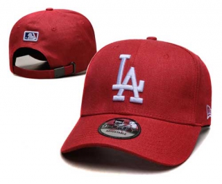 MLB Los Angeles Dodgers New Era Curved Brim 9FORTY Adjustable Hat Red 2316