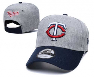 MLB Minnesota Twins New Era Curved Brim Back Patch 9FIFTY Snapback Hat Gray Navy 2011