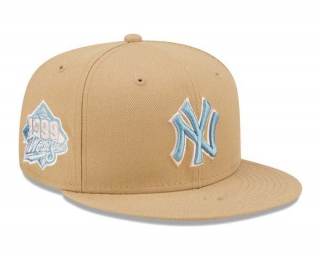 MLB New York Yankees New Era 1999 World Series Side Patch 9FIFTY Snapback Hat Tan 2295