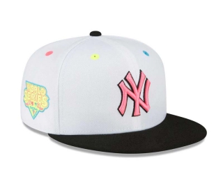 MLB New York Yankees New Era 2009 World Series Side Patch 9FIFTY Snapback Hat White Black 2300