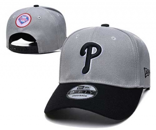 MLB Philadelphia Phillies New Era Curved Brim Back Patch 9FIFTY Snapback Hat Gray Black 2023