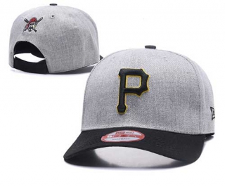 MLB Pittsburgh Pirates New Era Curved Brim Back Patch 9FIFTY Snapback Hat Gray Black 2030