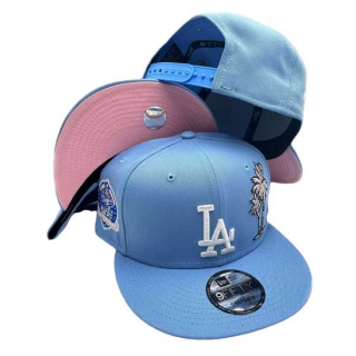 MLB Los Angeles Dodgers New Era 50TH Anniversary Side Patch 9FIFTY Snapback Hat Sky Blue 2332