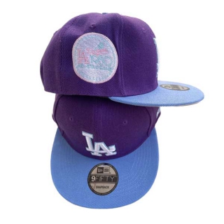 MLB Los Angeles Dodgers New Era 1980 All Star Game Side Patch 9FIFTY Snapback Hat Purple Faded Blue 2335