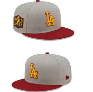 MLB Los Angeles Dodgers New Era 2020 World Series Side Patch 9FIFTY Snapback Hat Gray Wine 2340