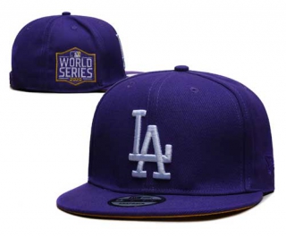 MLB Los Angeles Dodgers New Era 2020 World Series Side Patch 9FIFTY Snapback Hat Purple 2341