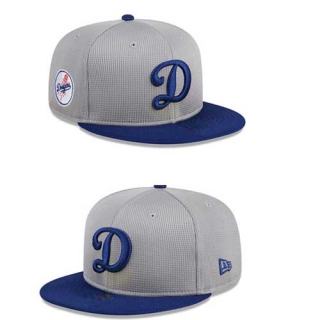 MLB Los Angeles Dodgers New Era 2024 Batting Practice Side Patch 9FIFTY Snapback Hat Gray Royal 2343