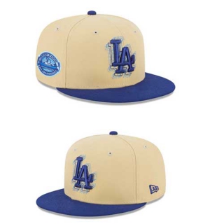 MLB Los Angeles Dodgers New Era ILLUSION 50th Anniversary Side Patch 9FIFTY Snapback Hat Vegas Gold Royal 2350