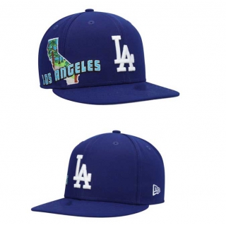 MLB Los Angeles Dodgers New Era Stateview Side Patch 9FIFTY Snapback Hat Royal 2354