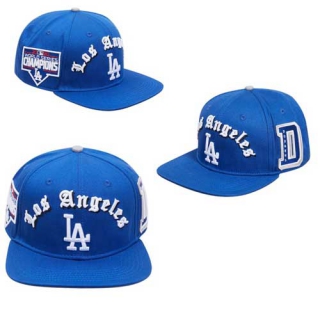 MLB Los Angeles Dodgers Pro Standard 2020 World Series Old English Snapback Hat Royal 2356