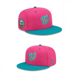 MLB Washington Nationals New Era Cooperstown Collection 2005 Inaugural Season Passion Forest 9FIFTY Snapback Hat Pink Green 2013