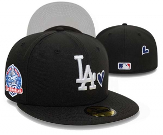 MLB Los Angeles Dodgers New Era Heart 60th Anniversary Side Patch 59FIFTY Fitted Cap Black 3016