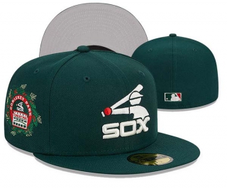 MLB Chicago White Sox New Era Spice Berry 2023 Side Patch 59FIFTY Fitted Cap Dark Green 3006