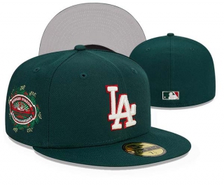 MLB Los Angeles Dodgers New Era Spice Berry 2023 Side Patch 59FIFTY Fitted Cap Dark Green 3017