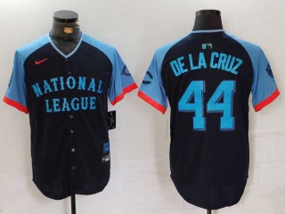 Men's MLB Cincinnati Reds #44 Elly De La Cruz Navy 2024 All Star National League Limited Stitched Nike Jersey