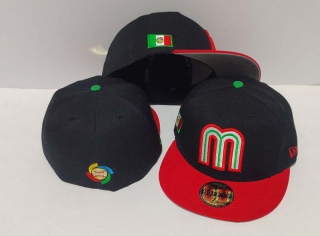 New Era Mexico World Baseball Classic 59FIFTY Fitted Hat Black Red 1002