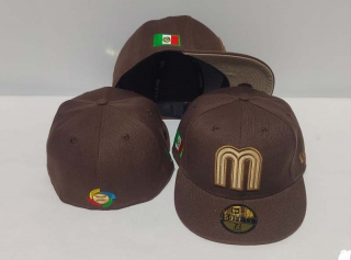 New Era Mexico World Baseball Classic 59FIFTY Fitted Hat Brown 1003