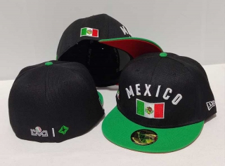 New Era Mexico Baseball Caribbean Series Arched Flag Side Patch 59FIFTY Fitted Hat Black Green 1013