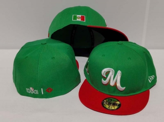 New Era Mexico Baseball Caribbean Series Side Patch 59FIFTY Fitted Hat Green Red 1017