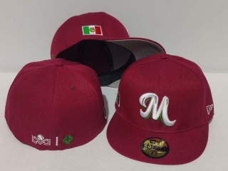 New Era Mexico Baseball Caribbean Series Side Patch 59FIFTY Fitted Hat Wine 1021