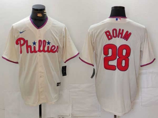 Men's MLB Philadelphia Phillies #28 Alec Bohm Cream Alternate Limited Nike Jersey