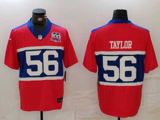 Men's NFL New York Giants #56 Lawrence Taylor Nike Century Red Alternate 100th Anniversary Patch Football Jersey