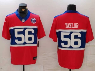 Men's NFL New York Giants #56 Lawrence Taylor Nike Century Red Alternate Logo Patch Football Jersey