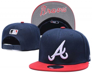 MLB Atlanta Braves New Era Back Patch 9FIFTY Snapback Hat Navy Red 6029