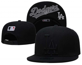 MLB Los Angeles Dodgers New Era Back Patch 9FIFTY Snapback Hat Black On Black 6062