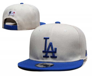 MLB Los Angeles Dodgers New Era Back Patch 9FIFTY Snapback Hat Cream Blue 6063