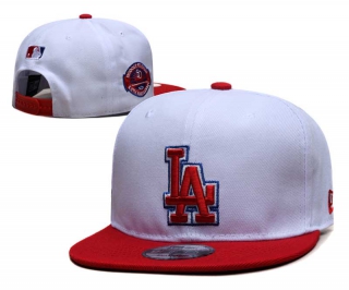 MLB Los Angeles Dodgers Stadium 50th Anniversary New Era Side Patch 9FIFTY Snapback Hat White Red 6065