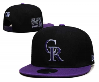 MLB Colorado Rockies New Era Big League Chew Side Patch 9FIFTY Snapback Hat Black Purple 6006