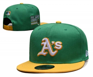 MLB Oakland Athletics New Era Big League Chew Side Patch 9FIFTY Snapback Hat Green Gold 6010