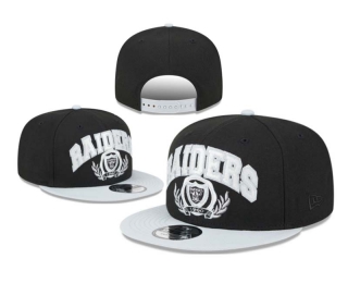 NFL Las Vegas Raiders New Era Team Establish 9FIFTY Snapback Hat Black Silver 6084