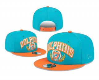 NFL Miami Dolphins New Era Team Establish 9FIFTY Snapback Hat Aqua Orange 6049