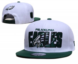 NFL Philadelphia Eagles New Era 2023 NFL Draft Back Patch 9FIFTY Snapback Hat White Green 6046