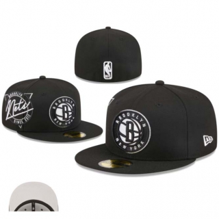 NBA Brooklyn Nets New Era Black Neon Emblem 59FIFTY Fitted Hat 1101